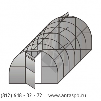 Теплица из поликарбоната Созревайка 3х6м